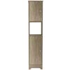 Ibis Linen Cabinet; Double Doors; Four Interior Shelves; Two Cabinets -Light Oak