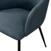Contemporary Upholstered Woven Fabric Dining Chairs ‚Äì Indigo Blue