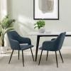Contemporary Upholstered Woven Fabric Dining Chairs ‚Äì Indigo Blue