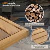 K&K 4-Piece Boho Rope Patio Furniture Set, Outdoor Furniture with Acacia Wood Table, Patio Conversation Set with Deep Seating & Thick Cushion for Back